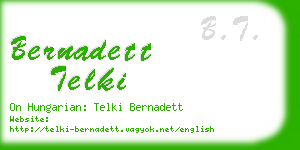 bernadett telki business card